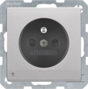 SCHUKO-Steckdose alu/lack LED-Orientier.licht 6765106084 