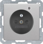 Steckdose alu/samt mit Schutzkontakt 6765096084 