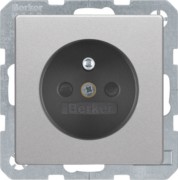 Steckdose alu/samt mit Schutzkontakt 6765766084 