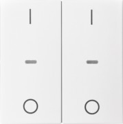 Abdeckung Tastsensor-Modul 2-fach polarweiß mt 80962399 