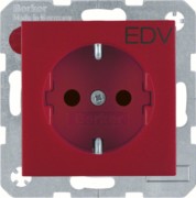 SCHUKO-Steckdose rot matt 47231922 