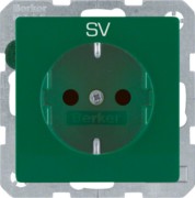 SCHUKO-Steckdose grün samt 47236003 
