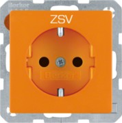 SCHUKO-Steckdose orange samt 47236007 