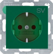 SCHUKO-Steckdose grün glänzend 47238903 