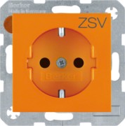 SCHUKO-Steckdose orange glänzend 47238907 