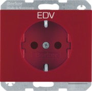 SCHUKO-Steckdose rot glänzend 47357115 