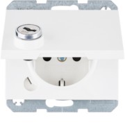 SCHUKO-Steckdose polarweiß glänzend 47637009 