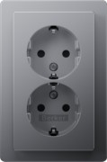 Doppelsteckdose SCHUKO Q.1 alu samt 47596084 