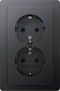 Doppelsteckdose SCHUKO Q.1 anthrazit samt 47596086 