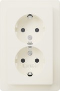 Doppelsteckdose SCHUKO Q.1 polarweiß samt 47596089 