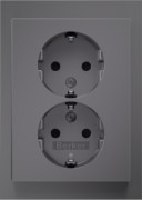 Doppelsteckdose SCHUKO K.5 eds matt lack. 47597004 