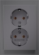 Doppelsteckdose SCHUKO K.5 eds matt lack. 47747004 