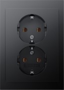Doppelsteckdose SCHUKO K.1 anth matt lack. 47747006 