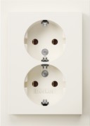 Doppelsteckdose SCHUKO K.1 polarweiß glänz. 47747009 