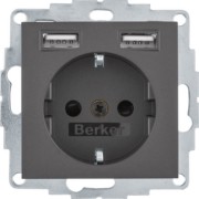 Steckdose SCHUKO/USB B.3, anthrazit mt. 48031606 