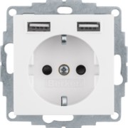 Steckdose SCHUKO/USB Q.x, polarw. samt 48036089 