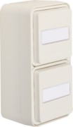 SCHUKO-Steckdose 2f pw senkr.Klappd.Beschr. 47703542 