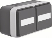SCHUKO-Steckdose 2f gr waag.Klappd.Beschr. 47753555 