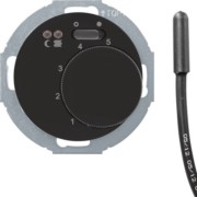 Fußbodentemperaturregler schwarz glänzend 20342035 