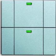 Bedienelement 2-fach alusilber 6732-83 