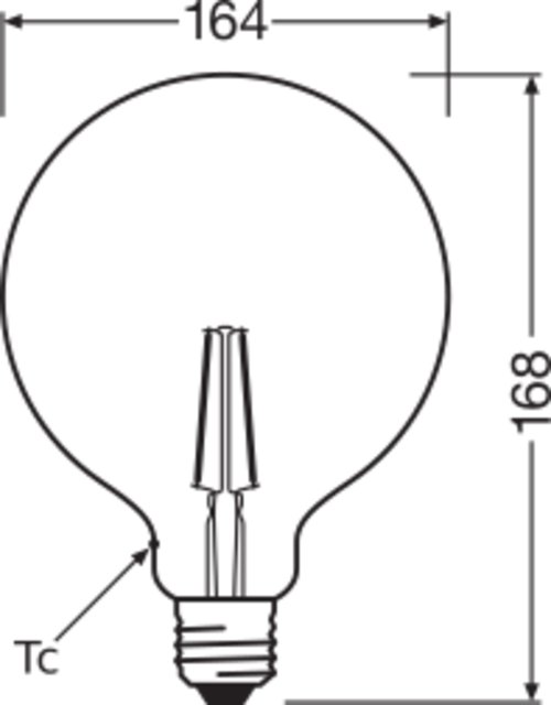 OSRAM LAMPE LED-Vintage-Lampe E27, 824 1906GLOBE2,8/824FGD 