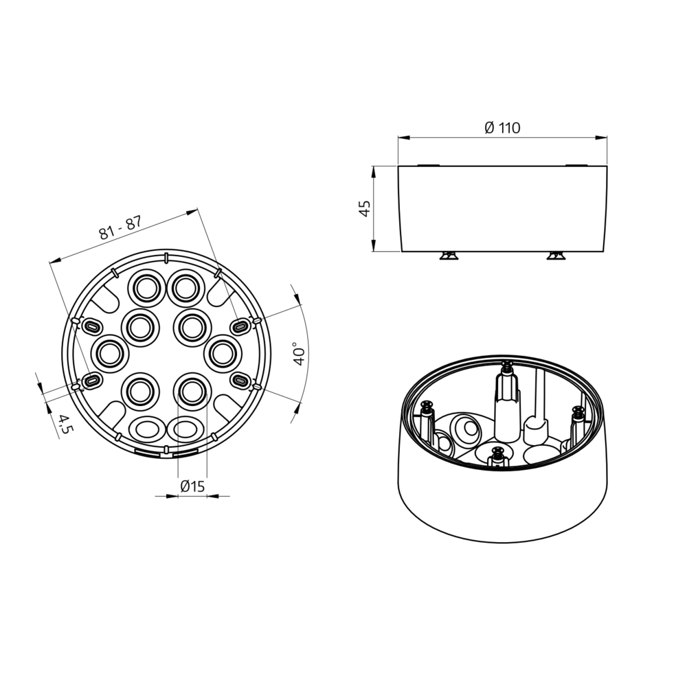 Montageset IP54 weiß 93465 