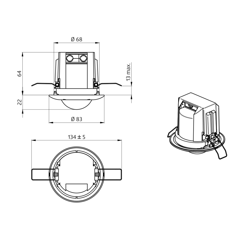 Sensor Deckenmontage OCCULOG-1C-DE 
