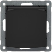 Steckdose sw m. Klappdeckel D 11.6511.193 K 