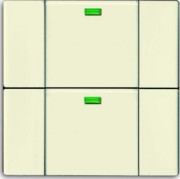 Bedienelement 2-fach savanne/elfenbeinws 6732-82 