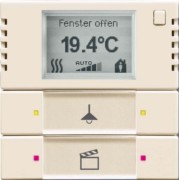 Bedienelement 2/4-fach m.RTR,elfenbein ws 6128/28-82 