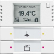 Bedienelement 2/4-fach m.RTR,studioweiß 6128/28-84 