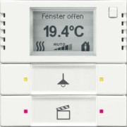 Bedienelement 2/4-fach m.RTR,studiows matt 6128/28-884 