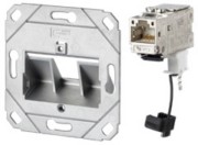 Anschlussdose 1-Port Set UP C6A 270° Jack TN-C6A-Kmod-1UP0-270 