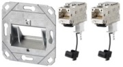 Anschlussdose 2-Port Set UP C6A 270° Jack TN-C6A-Kmod-2UP0-270 