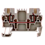 Durchgangsreihenklemme dunkelbeige ZDU 1.5 