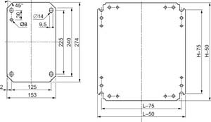 Montageplatte 250x350 NSYMM43 