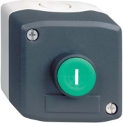 Gehäuse m.Taster fl gn 1S1Ö (I) XALD102E 