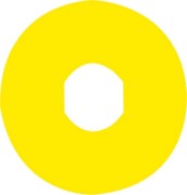 Not-Aus-Schild D=60 ge blanko ZBY9101 