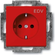 SCHUKO Steckdosen-Einsatz rot RAL 3020 20 EUCKS/DV-12-82101 