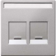 Zentralplatte 2f.alu f.Mod.Jack Schr.feld MEG4564-0460 