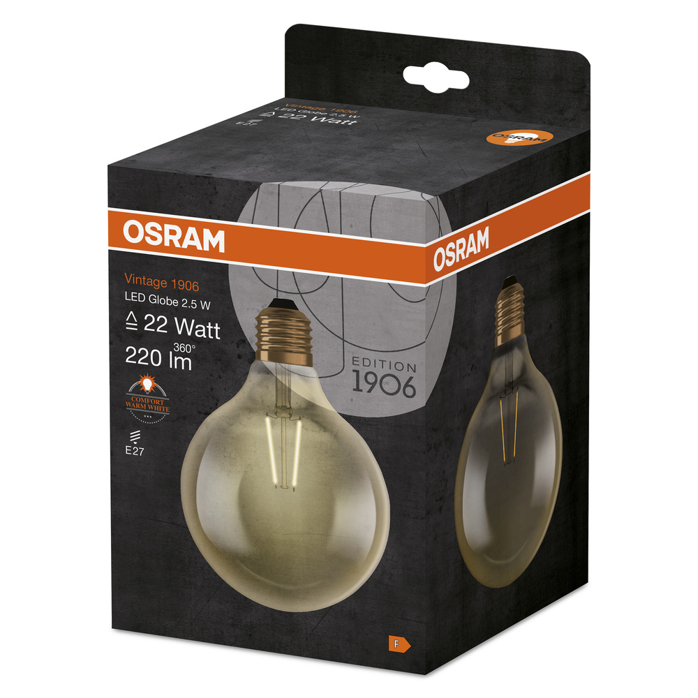 OSRAM LAMPE LED-Vintage-Lampe E27, 824 1906GLOBE2,8/824FGD 