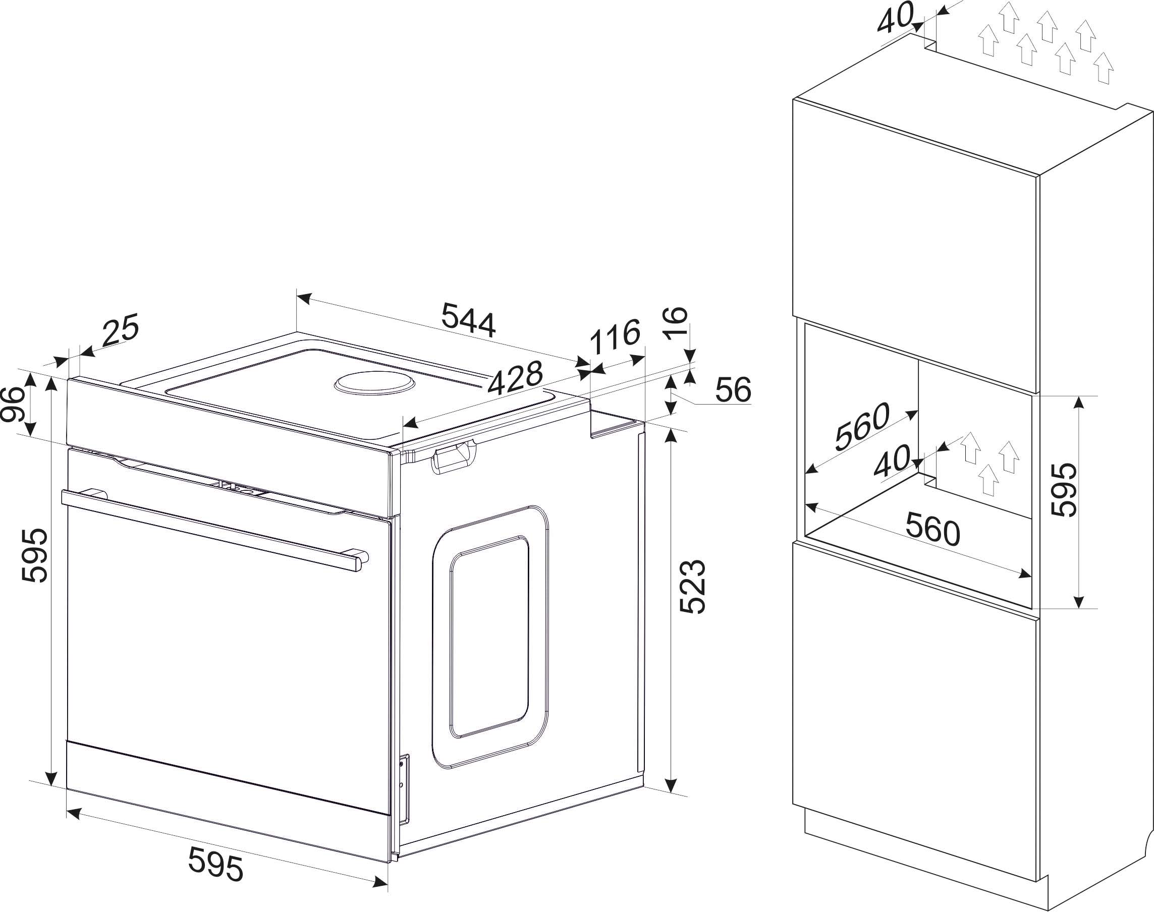 EB-Backofen Pyrolyse X-Type,XXL EBPX 946 610 S 