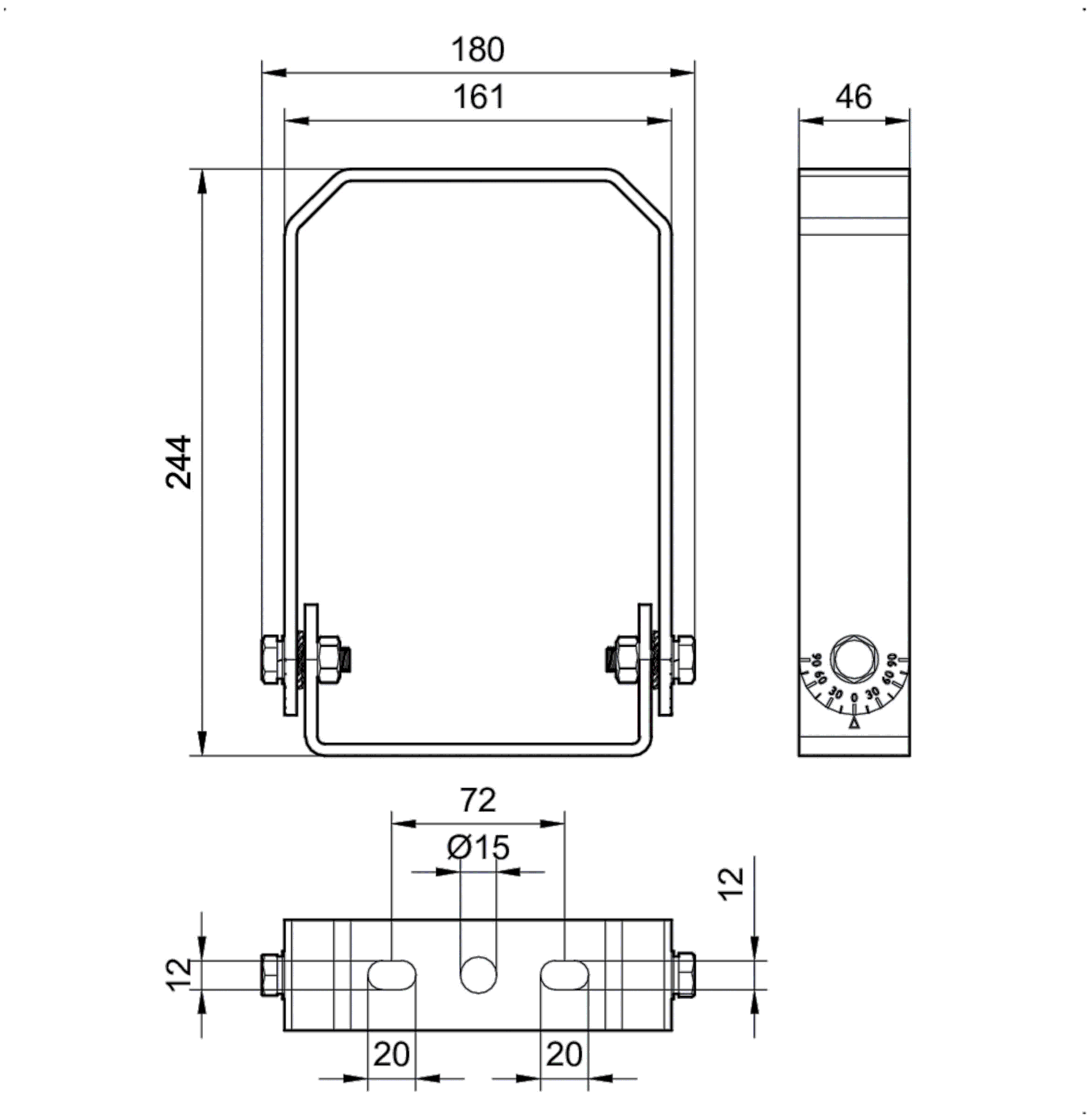 Philips Lighting Montagebügel BY121Z G5 BR L200 