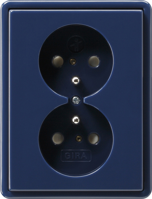 Doppelsteckdose CEBEC bl S-Color 079546 