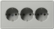 Schuko-3f.Steckdose gr S-Color 019942 