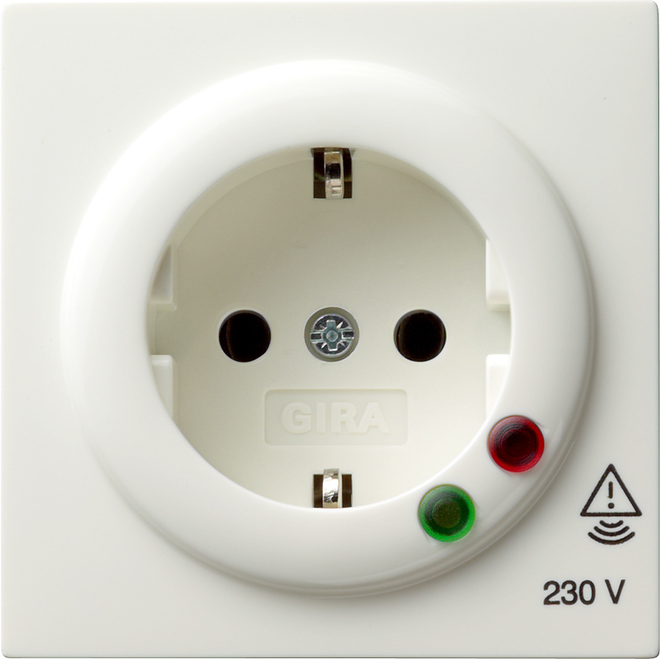 Schuko-Steckdose rws Überspann., S-Color 045140 