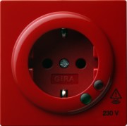 Schuko-Steckdose rt Überspann., S-Color 045143 