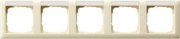 Abdeckrahmen 5-f.cw gl Schriftf. waagerecht 109501 
