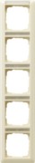 Abdeckrahmen 5-f.cw gl Schriftf. senkrecht 111501 