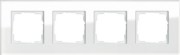 Abdeckrahmen 4f. weissglas 021412 